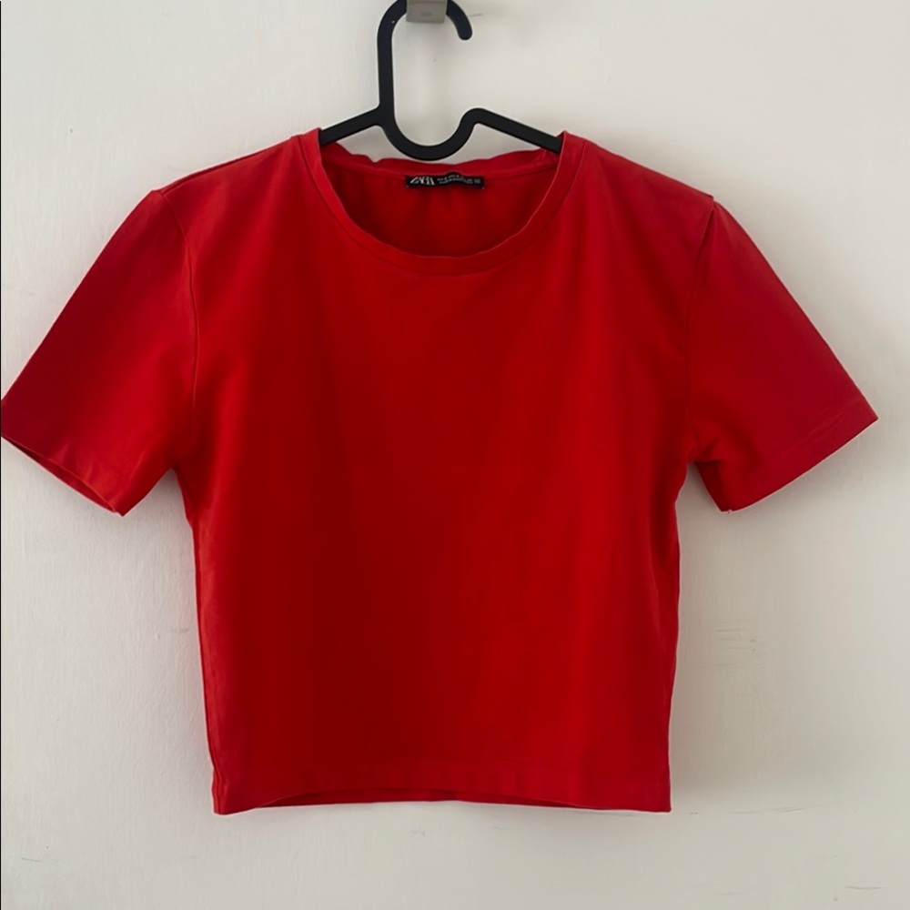 Zara Women's Red Crop Top